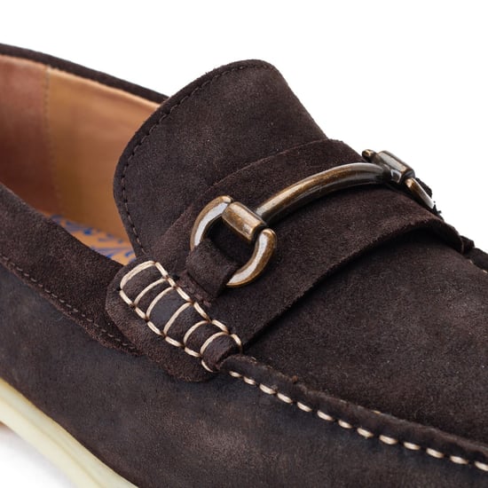 Base London Snapper Leder Mannen Burnt Brown Loafers - Image 6