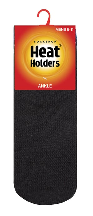 Heat Holders - Thermal Trainer Socks för herrar | Low Cut-strumpor för vintern - Svart - Image 2