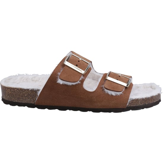 Hush Puppies Jessie Läder Dam Tofflor Tan - Image 4