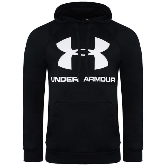 Under Armour Long Sleeve Black Pullover Mens Rival Fleece Hoodie 1345628 001