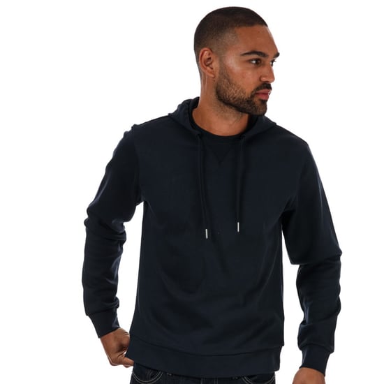 Men's Armani Exchange Tonal Boxed Logo Hoody in Navy