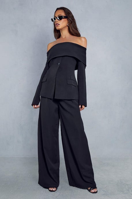 Tailored High Waisted Button Detail Trousers - Image 4
