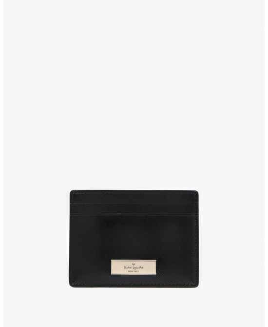 Kenzie Patent Saffiano Pvc Boxed Small Slim Card Holder