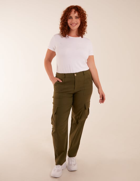 Curve Straight Leg Pocket Detail Cargo Joggers