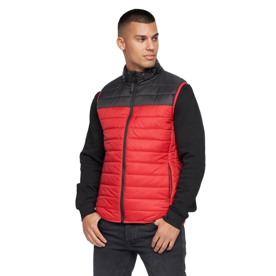 Crosshatch Heren Presnell Hoog Hals Gilet (Rood) - Image 1