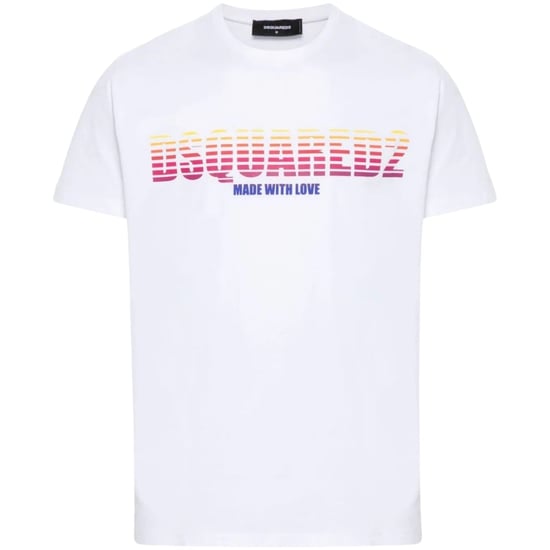 Dsquared2 Cool Fit Made With Love Logo White T-Shirt