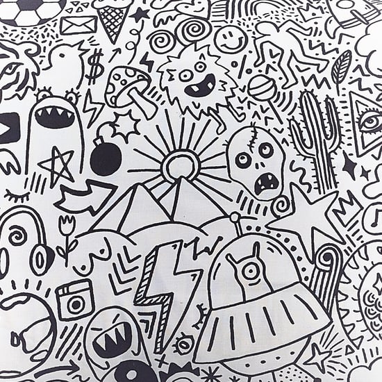 Doodles Abstract Reversible Duvet Cover Set