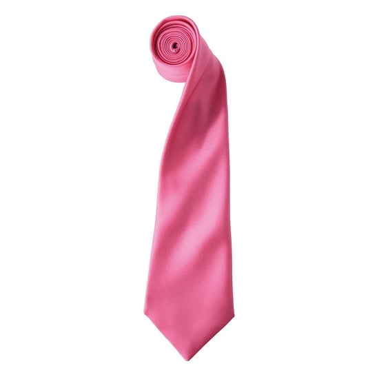 Premier Unisex Adult Colours Satin Tie (Fuchsia) - Image 1