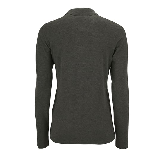 SOLS Dames/dames Perfecte Lange Mouw Pique Polo Shirt (Houtskool mergel) - Image 2