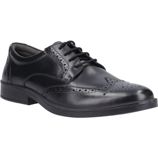Hush Puppies Nolan Leather Men's Black Brogues Shoes - Image 1