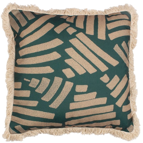 Paoletti Oromo Geometric Fringed Cushion Cover