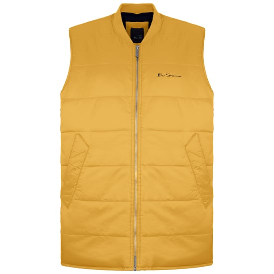 Ben Sherman Quilted Mens Yellow Gilet - Image 1