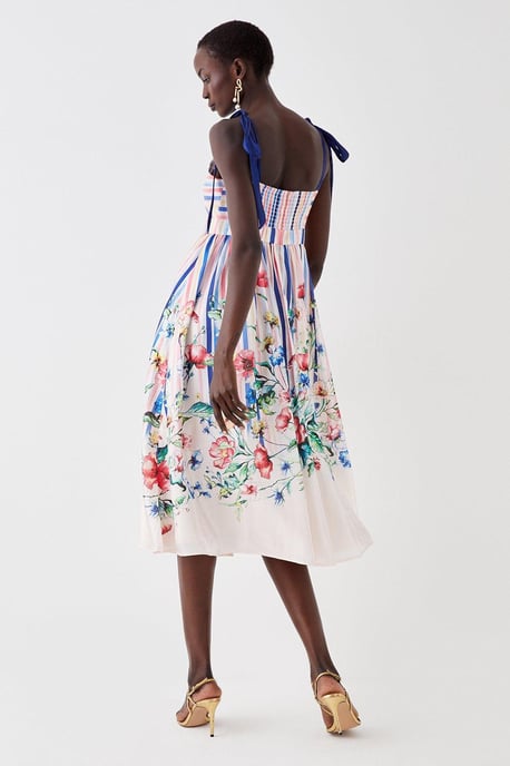 Cami Midi Dress In Glossy Organza