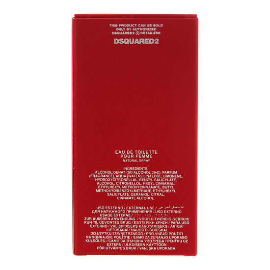 Dsquared2 Red Wood Pour Femme Eau de Toilette 100ml Spray - Image 2