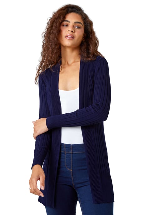 Ribbed Edge To Edge Cardigan