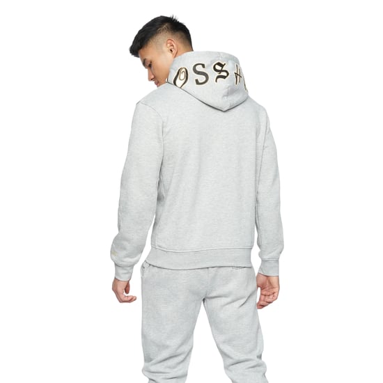 Crosshatch Mens Doddington Hoodie (Ljusgrå Marl) - Image 2