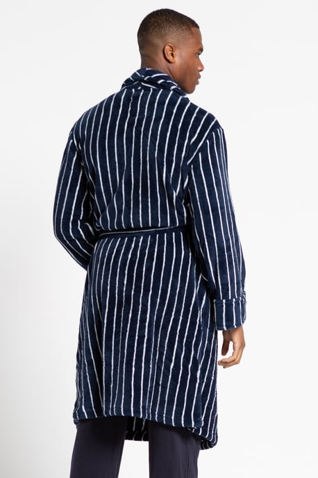 Striped Fleece Dressing Gown
