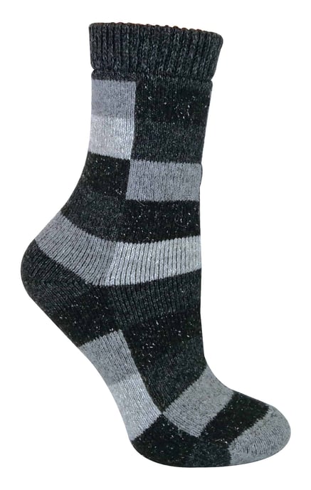 Sock Snob - Damstrumpor med rutigt mönster i andningsbar ullblandning - Image 1