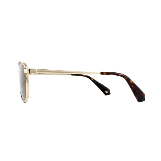 Polaroid Aviator Womens Gold Bronze Polarized Sunglasses