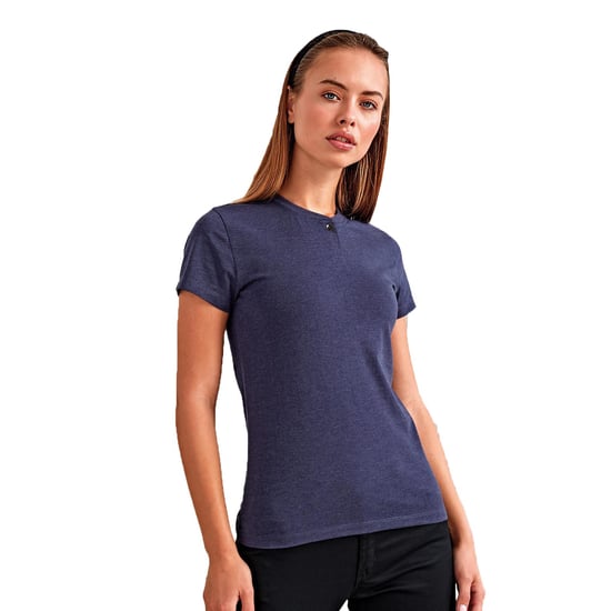 Premier Dames/dames Comis Duurzaam T-shirt (Marine Marl) - Image 2
