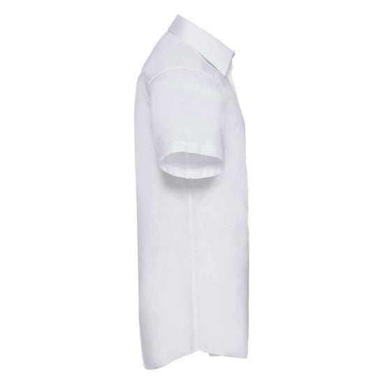 Russell Collection Mens Tailored Short-Sleeved Formal Shirt (White) - Image 3