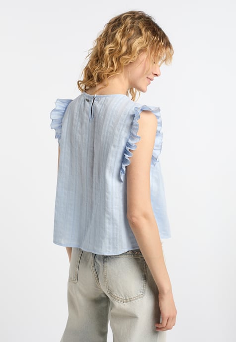 Dreimaster Blouse Dames lichtblauw - Image 4