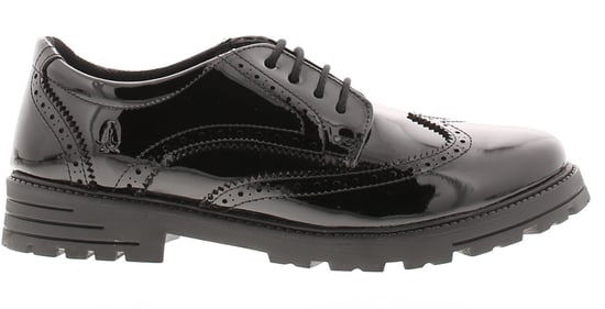 Hush Puppies Girls Shoes School Maxine Leather Lace Up black