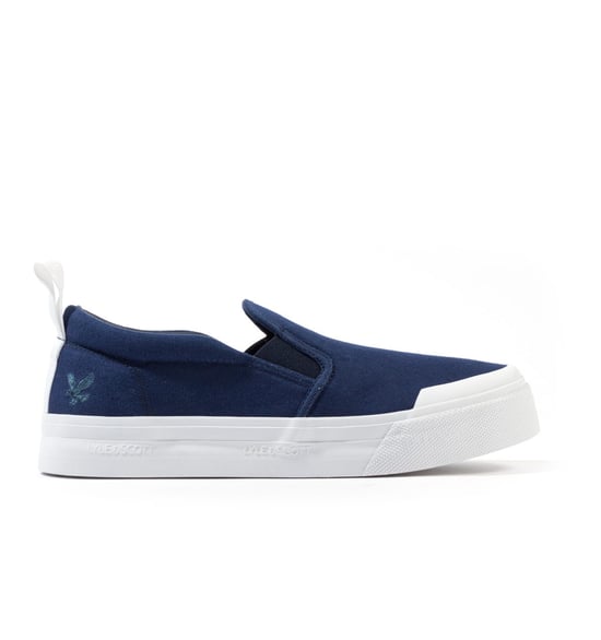 Lyle & Scott Duncan Mens Navy Plimsolls - Image 2