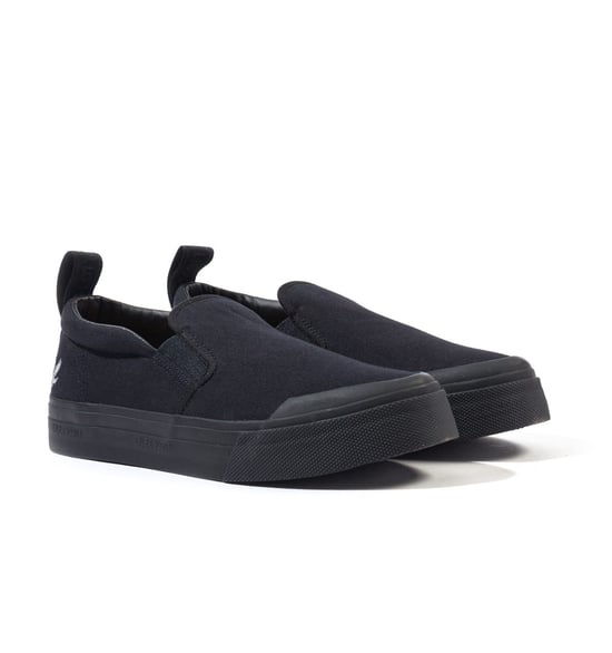 Lyle & Scott Duncan zwarte canvas schoenen - Image 1