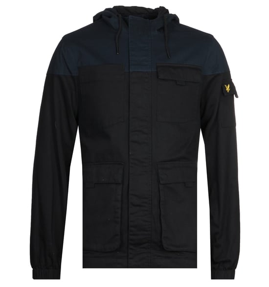 Lyle & Scott Jet Black Contrast Yoke Jacket - Image 1