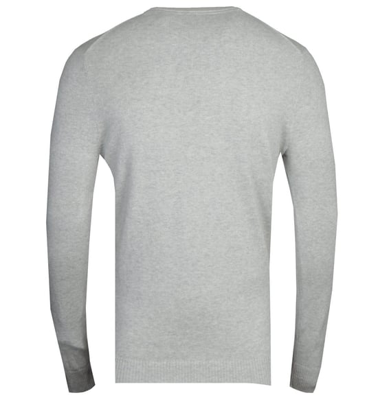 Lyle & Scott Light Grey Marl Cotton Merino Sweater - Image 2