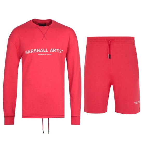 Marshall Artist Non Anth Sweatshirt & Shorts Red Tracksuit