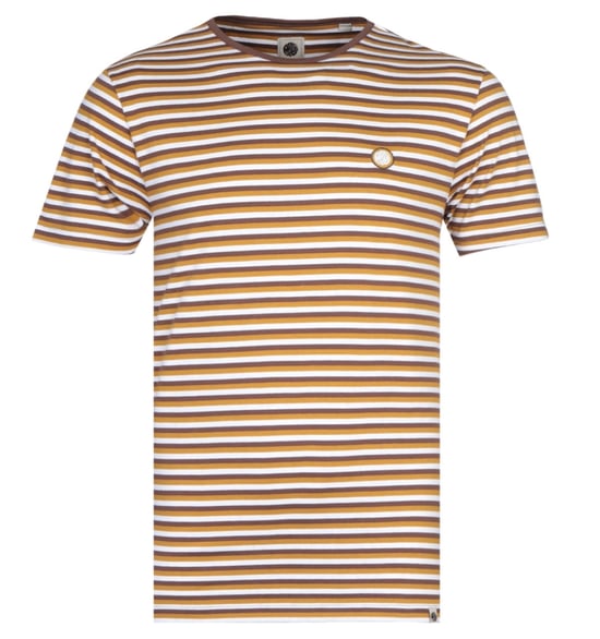 Pretty Green Brown Stripe Feeder T-Shirt