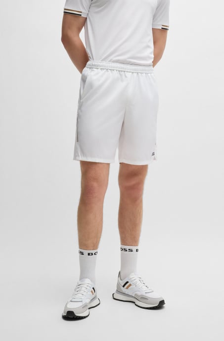 Men's Boss Matteo Berrettini Water-Repellent Shorts in Natural
