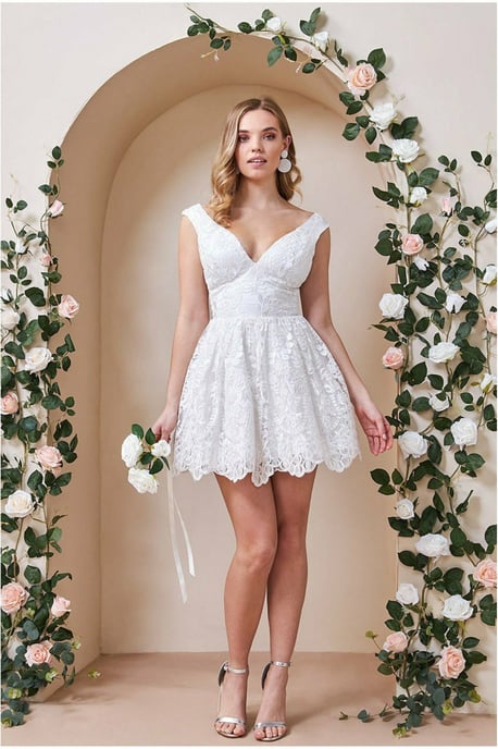 Lace Back Mini Skater Dress