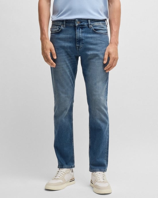 BOSS Orange DELAWARE BO Heren Slim Fit Comfort-Stretch Blauwe Jeans NOS - Image 1