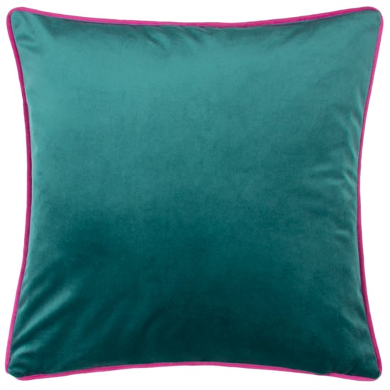 Kate Merritt Floral Collage Piped Velvet Feather Filled Cushion - Image 2