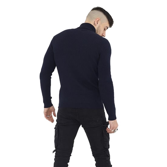BRAVE SOUL Mens High Neck Casual Jumper