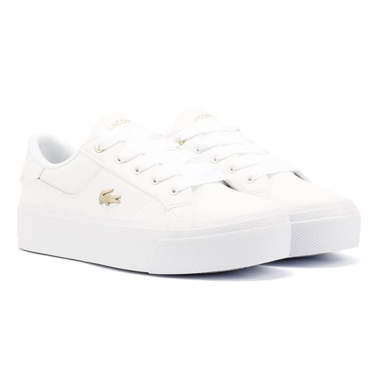 Lacoste Ziane Platform Leather Women's White Trainers - Image 1
