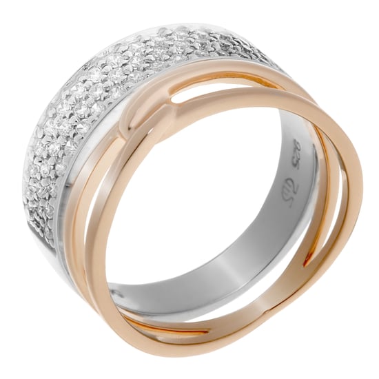 Orphelia Dames 925 Sterling Zilveren Ring - Zilver/Roze ZR-7206 - Image 2