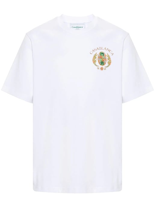 Casablanca Joyaux D'Afrique Tennis Club Printed T-Shirt in White - Image 1