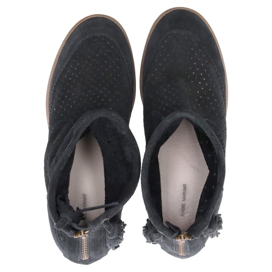 Isabel Marant Basley Tassel-Embellished Wedge Ankle Boots in Black Suede - Image 5