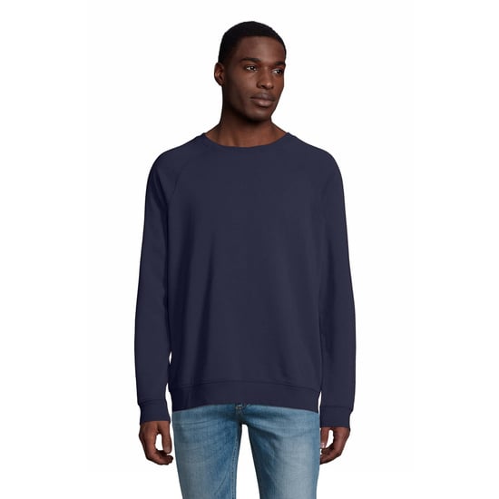 SOLS Unisex Adult Space Organic Raglan Sweatshirt (Franse marine) - Image 4