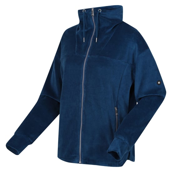 Regatta Womens/Ladies Velour Full Zip Fleece Jacket (Blue Opal)