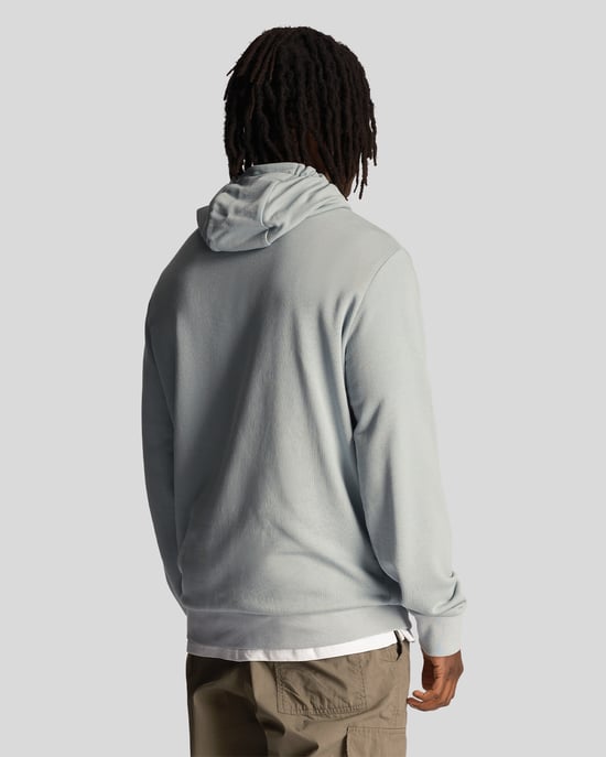Lyle & Scott Loopback Broderad Hoodie i Blått för män - Image 3