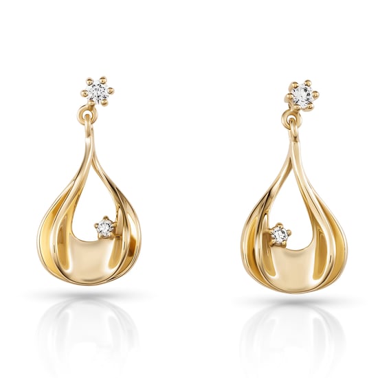 Orphelia 'Etoile' Dames Oorbellen van 925 Sterling Zilver - Goud ZO-7524/G - Image 4