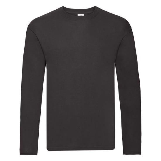 Fruit Of The Loom Heren Originele T-shirt Lange Mouwen (Zwart) - Image 1