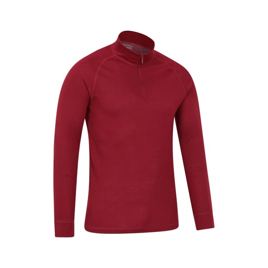 Mountain Warehouse Mens Talus Zip Neck Long-Sleeved Thermal Top (Red)