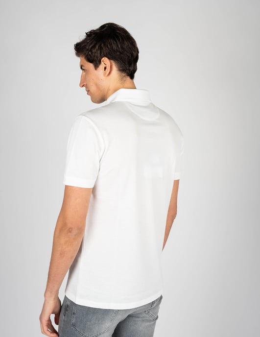 Les Hommes Polo Shirt Pique Men's White