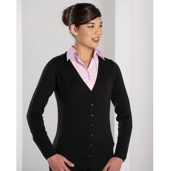Russell Collectie Dames/Dames V-hals Gebreid Vest (Zwart) - Image 3